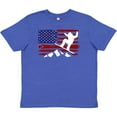 thumbnail image 3 of Inktastic Snowboarding Us Flag Youth T-Shirt, 3 of 5