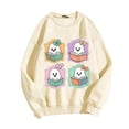 thumbnail image 4 of Gunia Womens Halloween Ghost Sweatshirt Fashion Cute Casual Print Round Neck Hoodless Long Sleeve Hoodie Pullover Tops Fall Trendy Clothes Beige S-2Xl, 4 of 4
