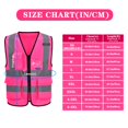 thumbnail image 2 of A-Safety Chalecos De Seguridad Rosa Para Mujer Chaleco De Seguridad Laboral Con Tiras Reflectantes Mediano, 2 of 5
