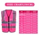 thumbnail image 2 of Chaleco de seguridad A-SAFETY, 7 bolsillos, reflectante, de alta visibilidad, rosa, 3XL, 2 of 8