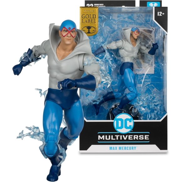 DC Multiverse The Flash Figurine Articulée de 7 Pouces Exclusive - Max Mercury Étiquette Or