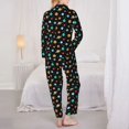 thumbnail image 3 of Bingfone Womens Pajama Sets Solar System Planets Space Print,Long Sleeve Loungewear Pajamas Set-Medium, 3 of 8