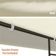 thumbnail image 3 of Maoww Remplacement de Toit de Gazebo Couverture de Parasol de Patio Extérieur Imperméable en Polyester, Beige, 3 of 7