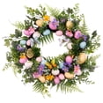 thumbnail image 2 of Kuntesetty Easter Egg Flower Wreath Artificial Flower Garland Artificial Easter Wreaths for A, 2 of 6