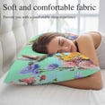thumbnail image 5 of Teal Green Hummingbirds Pillow Covers, Linen Long Throw Pillow Case, Spring Watercolor Flowers Plant Holiday Pillow Protector Decorative Cushion Cover for Living Room/Bedroom 12" x 20", 5 of 8