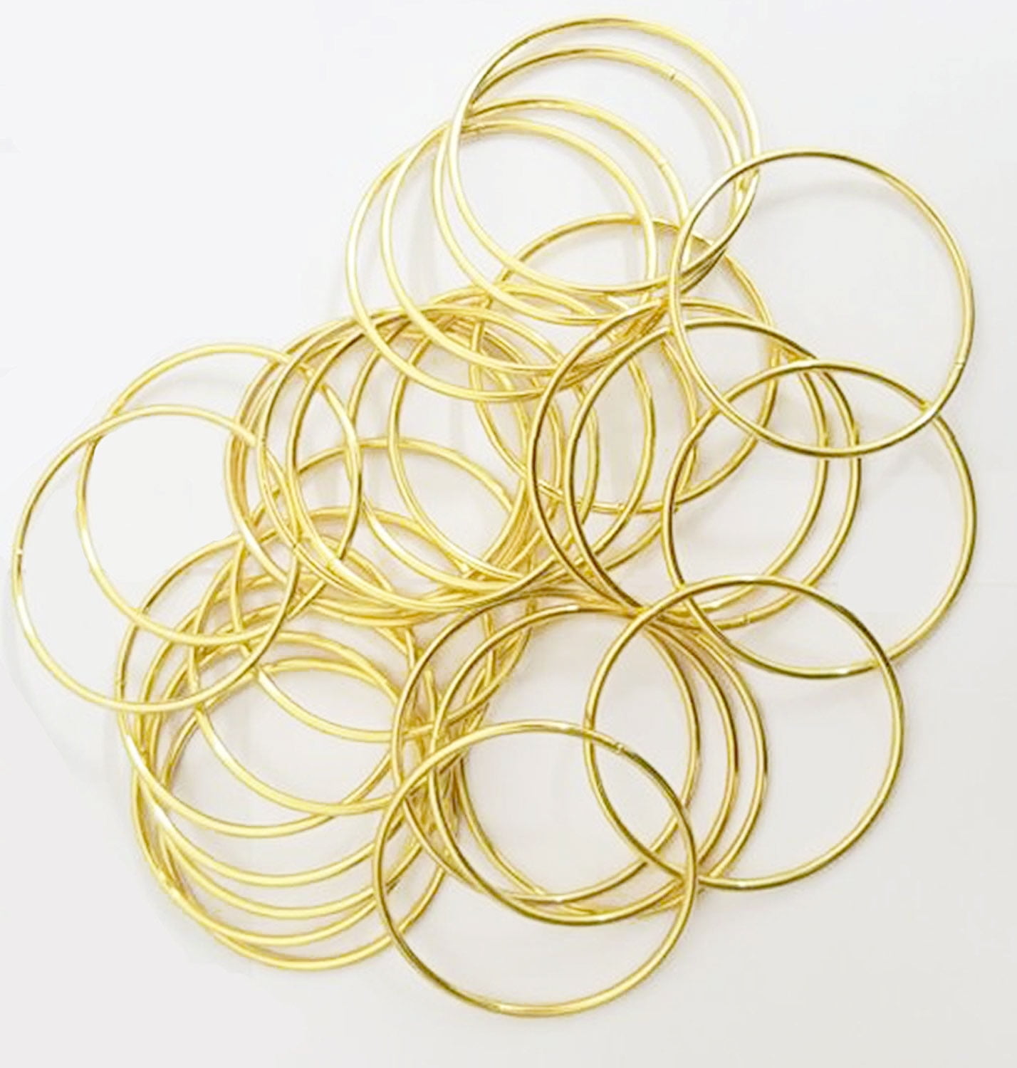 Metal Gold Rings (7 inch, 12 Pack)