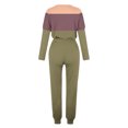 thumbnail image 5 of YUGYXL Womens Fall 2 Piece Lounge Outfit Long Sleeve Tops High Waisted Jogger Pants Set Travel Clothes Tracksuit Army Green XXL, 5 of 5