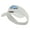 White, variant on Hello Talk Bubble Embroidered Cotton Twill Sun Visor - White OSFM