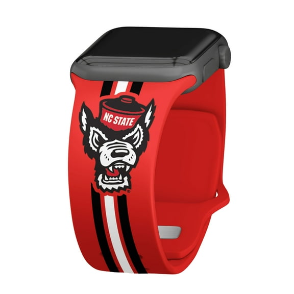 NC State HD Stripes Logo Unisex Watch Band for Apple Watch, 42/44/45/49mm(46mm Series 10) Short by Affinity Bands