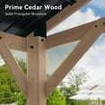 thumbnail image 5 of Aoxun 12' x 20' Outdoor Wood Gazebo, Hardtop Gazebo Permanent Wooden Pavilion with Galvanized Steel Gable Roof, for Patio, Garden, Deck, Cedar Wood, 5 of 6