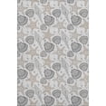 thumbnail image 2 of HomeRoots 645780 10 x 14 ft. Light Gray & Charcoal Geometric Washable Machine Made Rectangle Area Rug with UV Protection, 2 of 9
