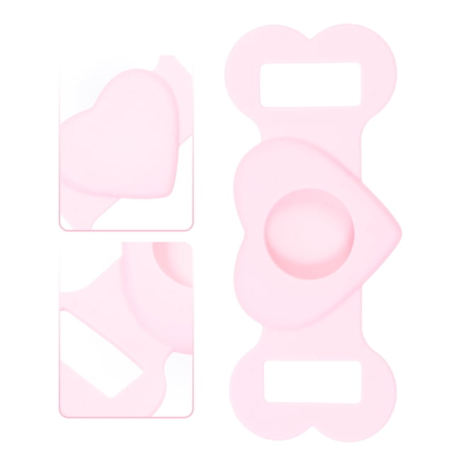 unbranded 1Pc Pets Case Pink Silicone Protective Cover for Collar Anti Scratch Durable