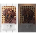 thumbnail image 2 of Caroline's Treasures SC9208CNL Dachshund Fall Leaves Portrait Ceramic Night Light, 6x4x3", multicolor, 2 of 2