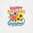 thumbnail image 4 of Inktastic Happy Birthday Grandma Floral Boys or Girls Baby T-Shirt, 4 of 5