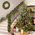 thumbnail image 5 of Christmas Garland - Faux Needles Garlands for Christmas Decoration, Light Weight Artificial Christmas Garlands for Mantle Stair Railing Fireplace Holiday Party Christmas Decorations, 5 of 5