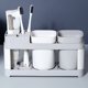 thumbnail image 4 of pstuiky Organizador de almacenamiento esquinero para baño con 4 niveles desmontables ruedas giratorias y orificios de drenaje., 4 of 6