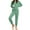 Green, variant on Womens Pajamas Sets Long Sleeve Top and Pant with Pockets Lounge Wear Set Oufits