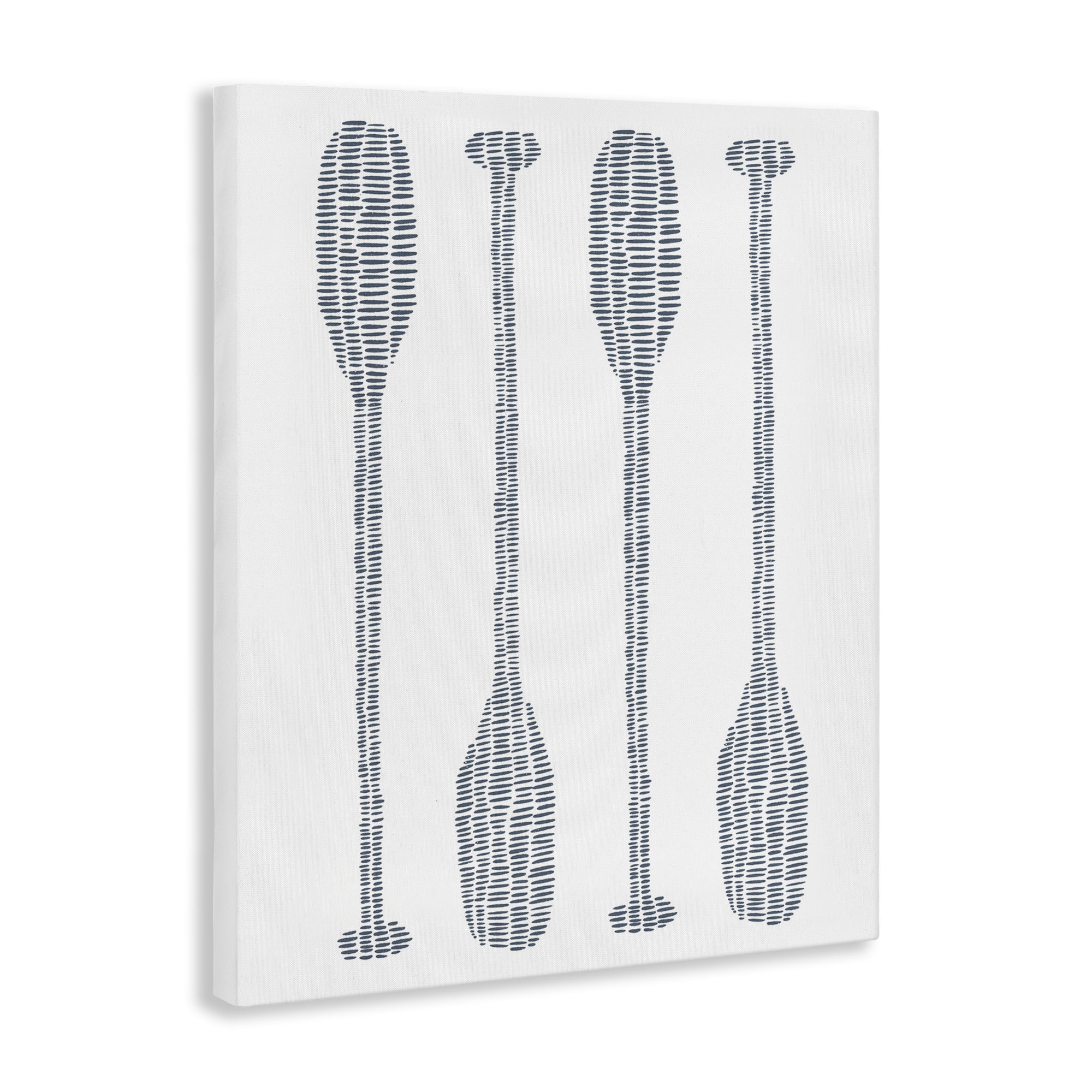 Stupell Industries Minimal Boat Oars Coastal Painting Gallery Wrapped Canvas Art Print Wall Art, 30 x 40