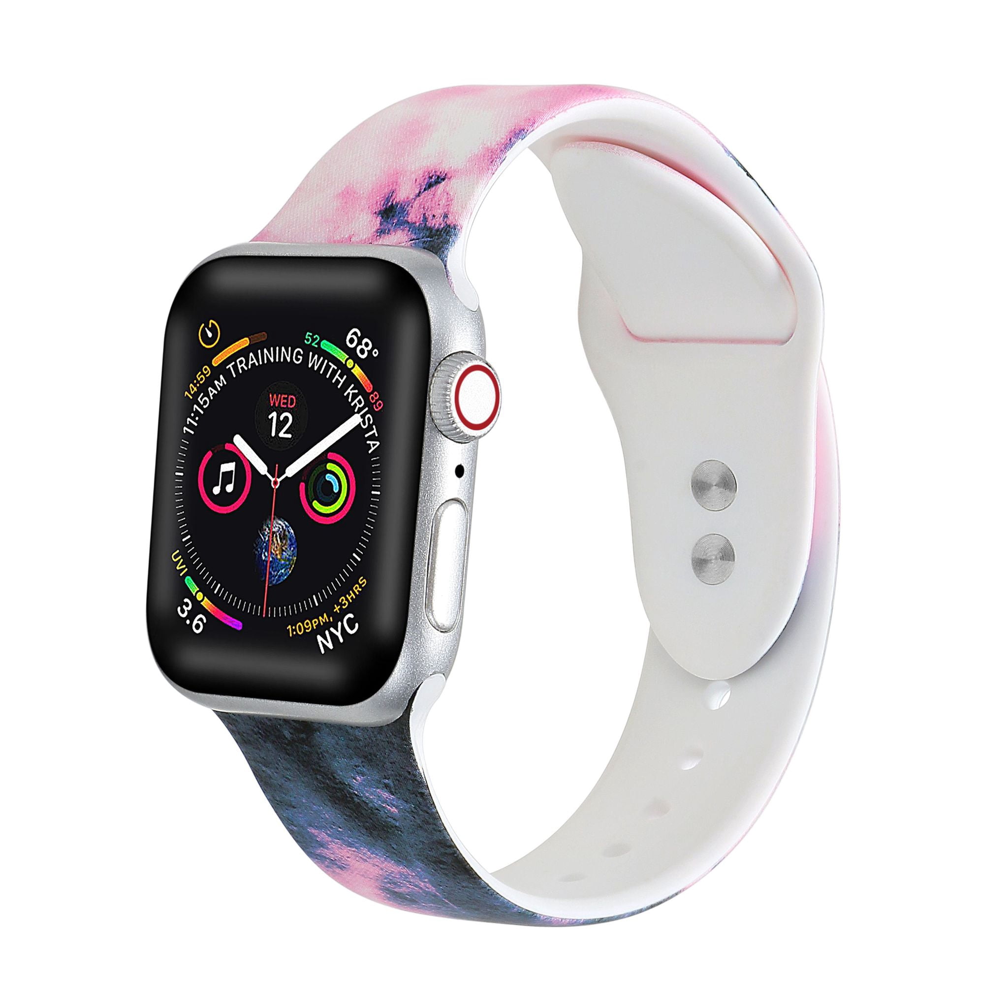 Charcoal Tie Dye Printed Silicone Band 