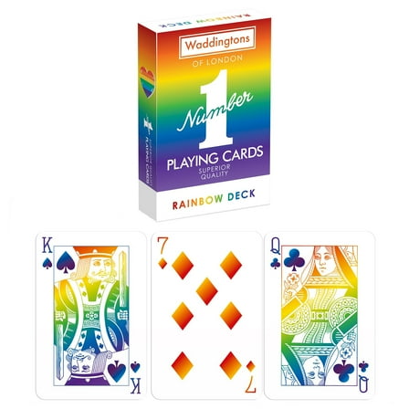 Waddingtons No 1 Rainbow Playing Cards NEW!