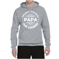 thumbnail image 2 of Wild Bobby, Papa Man Myth Legend Funny Dad Uncle Papa Granpa Dad Gift, Father's Day, Unisex Graphic Hoodie Sweatshirt, Heather Grey, X-Large, 2 of 4