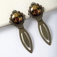 thumbnail image 3 of Cats Elegant Vintage Copper-Colored Lace Bookmarks Set, Stainless Steel Book Markers for Readers and Book Lovers - Pack of 2, 3 of 5