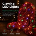 thumbnail image 4 of Christmas Prelit Tinsel Garland 16.4 ft Metallic Twist Tinsel Garland with 16.4ft LED Light Hanging Garland Decoration for Christmas Tree Indoor Outdoor Decor(Multicolor, Silver), 4 of 6