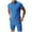 Light Blue, variant on YYDGH Men's 2 Piece Short Sets Summer Suits Casual Beach Vacation Outfits Fashion Polo Shirts Short Sleeve and Shorts set
