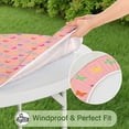 thumbnail image 5 of Pink Butterfly Pattern Round Fitted Tablecloth with Elastic Edge,Dining Table Cover Waterproof,Outdoor Round Tablecloth for Camping,Dining,Indoor and Outdoor, 5 of 7