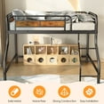 thumbnail image 4 of Twin Metal Loft Bed with Guardrails and Built-In Ladder, 4 of 7