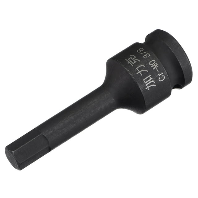 Unique Bargains 3/8' Impact Hex Bit Socket, 1/2' Square Drive 78mm Length CR-MO SAE Sizes
