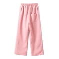 thumbnail image 5 of Girls Sweatpants Straight Leg Joggers School Uniform Pants for Girls Kids Pink Athletic Clothes 12-13 Years, 5 of 8
