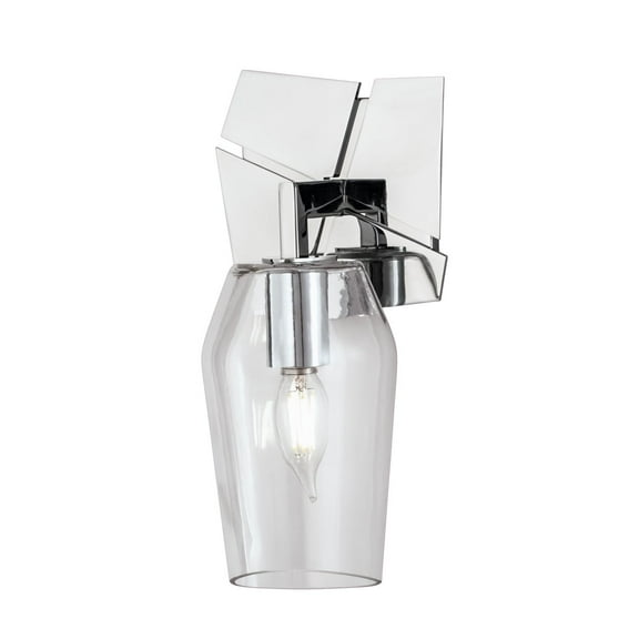 Norwell Lighting Gaia Light Wall Sconce Chrome 1 Light Chrome Painted