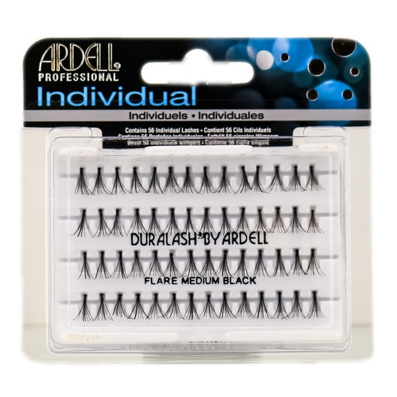 Medium Black #65097 , Other Accessories: Ardell Professional Individual Duralash Lashes - Flares , Hair Scalp Skin Body - Pack of 3 w/ SLEEK Teasing Comb