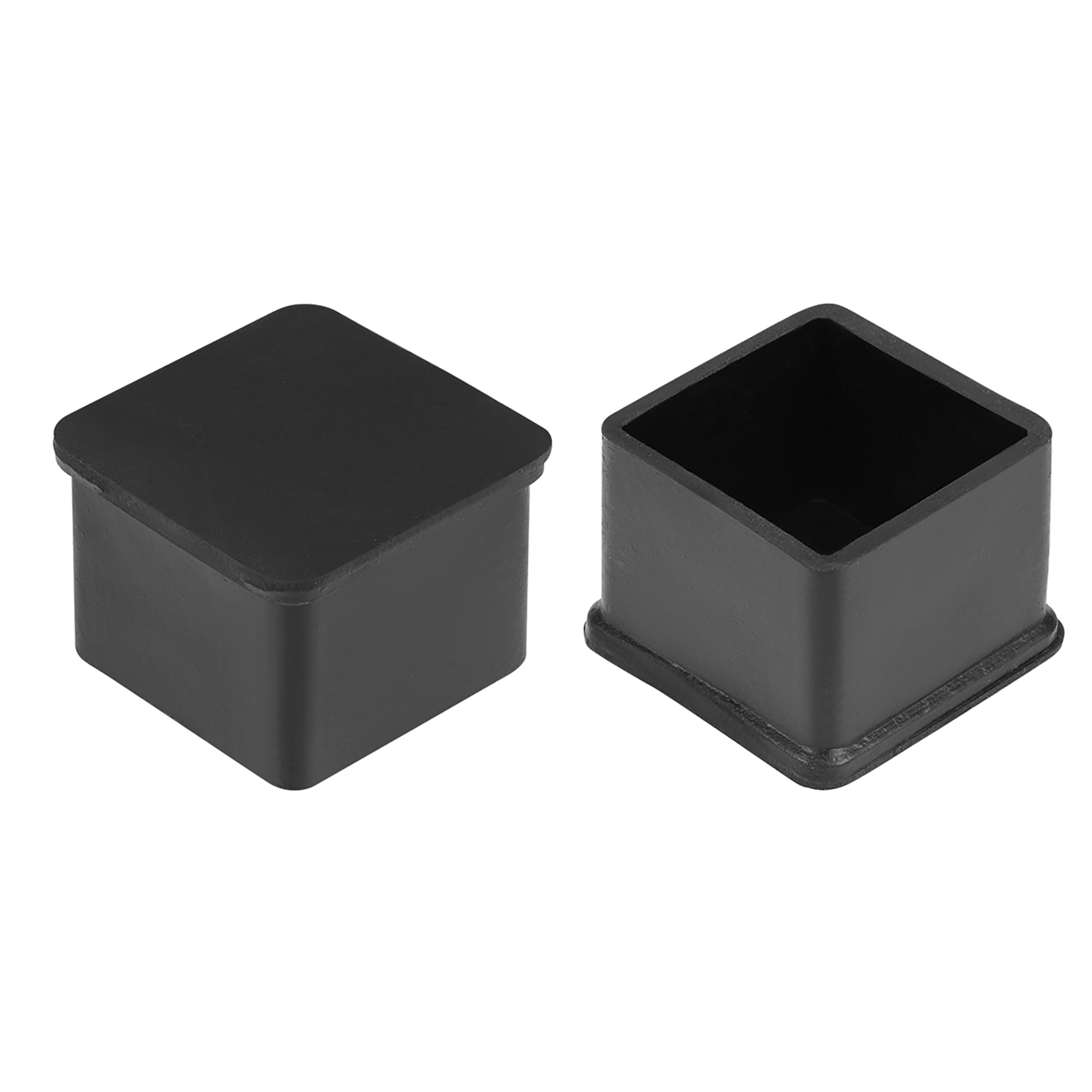Uxcell Furniture Caps, 1.50''x 1.50'' Square Shaped Table Chair Legs Covers Rubber 4Pcs