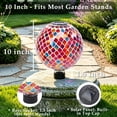 thumbnail image 5 of 10 Inch Solar Mosaic Glass Gazing Ball,Colorful Diamond‑Pattern Globe Lamp, for Outdoor Patio, Yard, Pathway & Indoor Home Decor, 5 of 7