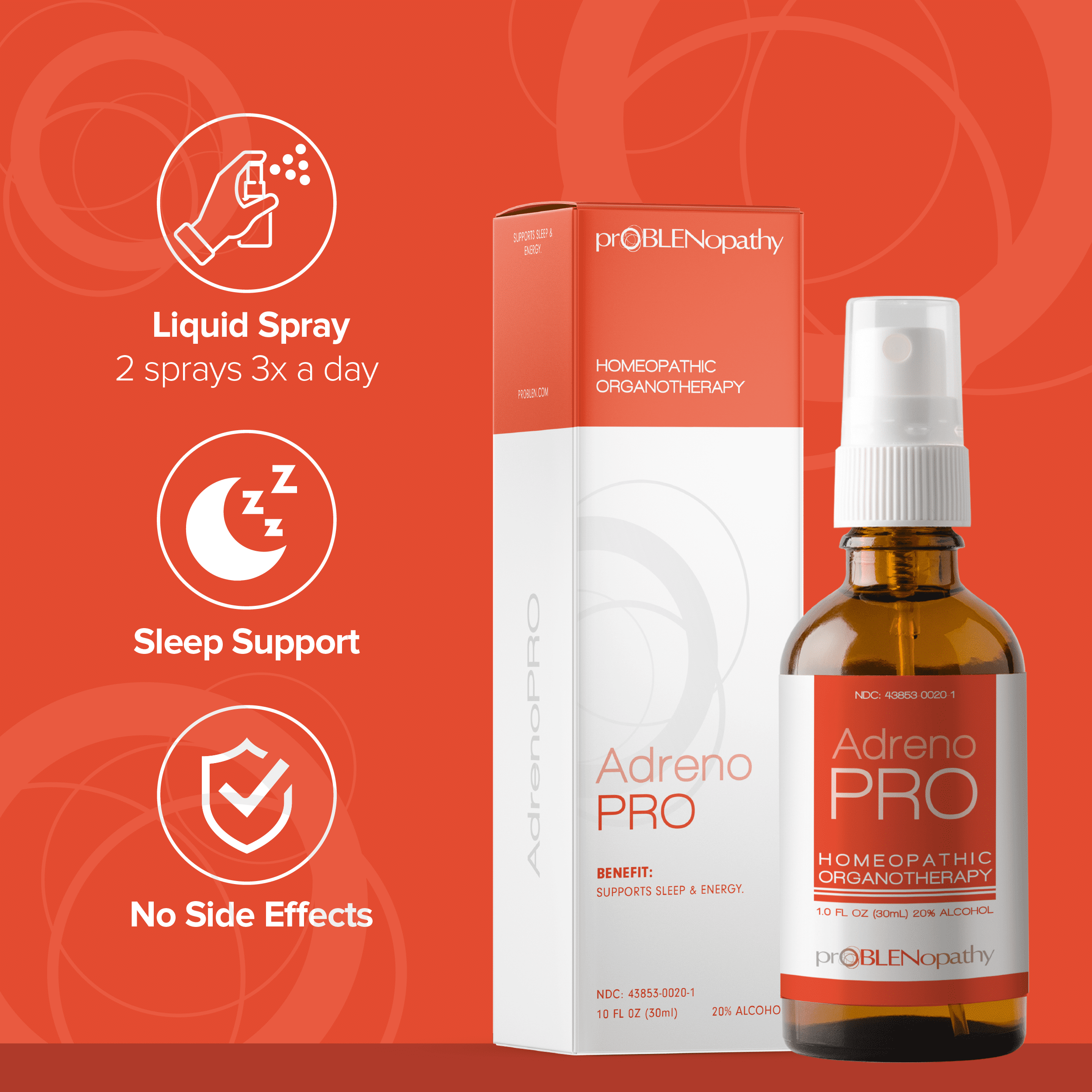 proBLENopathy Adreno PRO Adrenal Support Supplements, Hormone Booster with Ashwagandha and DHEA, 1 oz