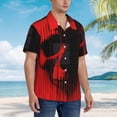 thumbnail image 2 of Lsque Minimalist Skull Red pattern Hawaiian Shirt for Men, Unisex Summer Beach Casual Short Sleeve Button Down Shirts-3X-Large, 2 of 9