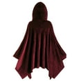 thumbnail image 5 of EDFBUYKRS Female Long Sleeve Hoodie Cape Women Hollween Cloak Fashion Solid Hooded Coat Matching Sweatshirt Outerwear Garment Xl, 5 of 6