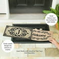 thumbnail image 3 of Evergreen Cambridge Monogram Burlap Sassafras Indoor Outdoor Switch Doormat Letter J 1'10"x10" Brown, 3 of 4
