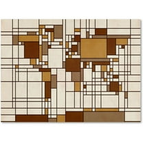 Trademark Art 'Mondrian World Map' Canvas Art by Michael Tompsett