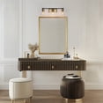 thumbnail image 3 of LNC 3-Light Bathroom Vanity Light with Seeded Glass Shades,Modern Black and Gold Finishes, 3 of 12