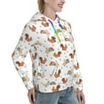 thumbnail image 6 of Wukai Rabbit And Squirrel Print Womens Hoodies Fleece Sweatshirts Long Sleeve Sweaters Pullover Fall Outfits Winter Clothes-Small, 6 of 7
