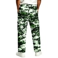 thumbnail image 6 of GrmtClth Cargo Pants for Men Camo Print Relaxed Straight Leg Elastic Drawstring Waist Multi Side Pocket Outdoor Hiking Daily Trousers Green L, 6 of 8