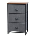 thumbnail image 1 of Gymax Table de Chevet 3 Tiroirs Tour de Rangement Commode Bureau à Domicile Noir, 1 of 10