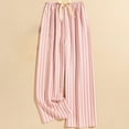 thumbnail image 2 of yocbz Womens Wide Leg Pants Womens Baggy Wide Leg Pants Casual Summer Palazzo Pants Drawstring Waist Sweatpants with Pockets Pink,Size for One Size, 2 of 3