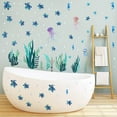 thumbnail image 2 of Ocean World seaweed decals, ocean fish stickers, jellyfish wall stickers Transparent decal Peel and Stick Removable Wall Stickers for Living Room Bedroom TV Wall, 2 of 7