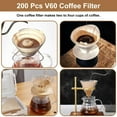 thumbnail image 4 of 200 Count Cone Coffee Filters,Coffee Filter Papers Suitable for V60 Size 02,Unbleached Coffee Filters, 4 of 7