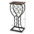 thumbnail image 6 of Preston Free Standing Wine Rack Table, Black Metal & Faux Marble Top, Transitional, 6 of 6