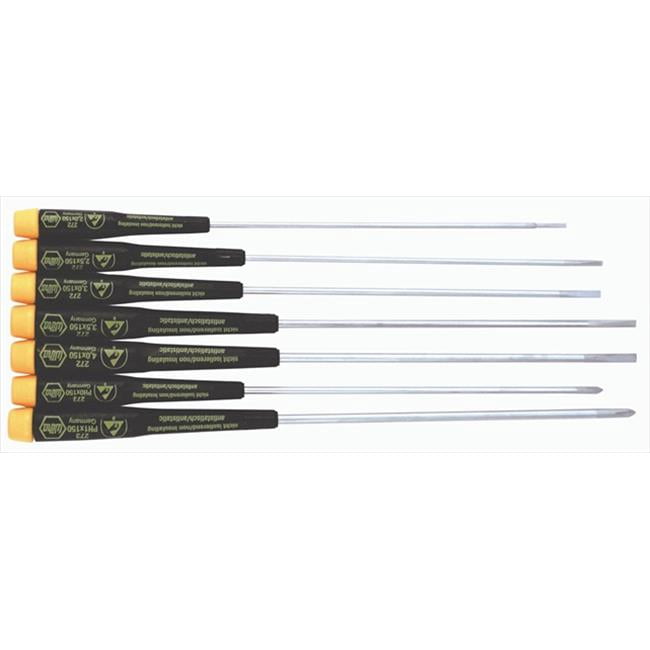 Wiha Tools 27393 Precision ESD Safe Long Slotted & Phillips Screwdriver ...